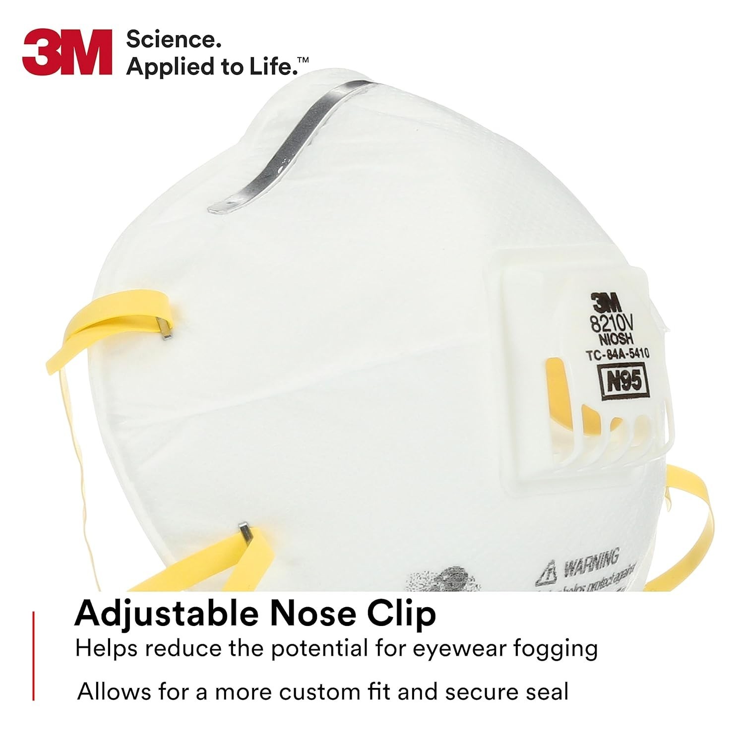 10 PCs 3M 8210V N95 Particulate Respirator Protective Dust Masks
