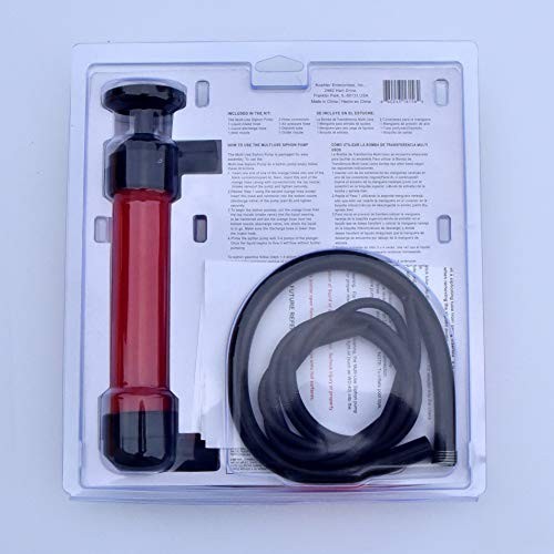Multi-Use Siphon Fuel Transfer Pump Kit Gas Oil Liquids Automotive Home Marine