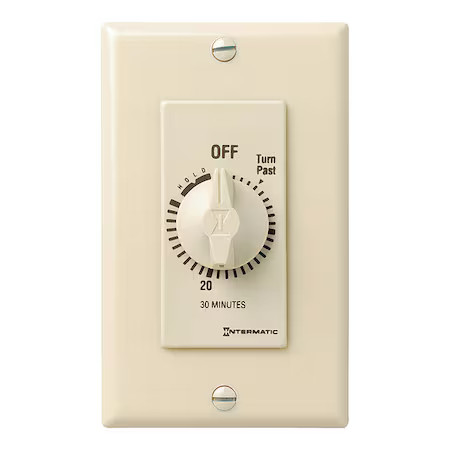 Intermatic Fd30mh Spring-Wound Timer, 0 To 30 Min., Ivory