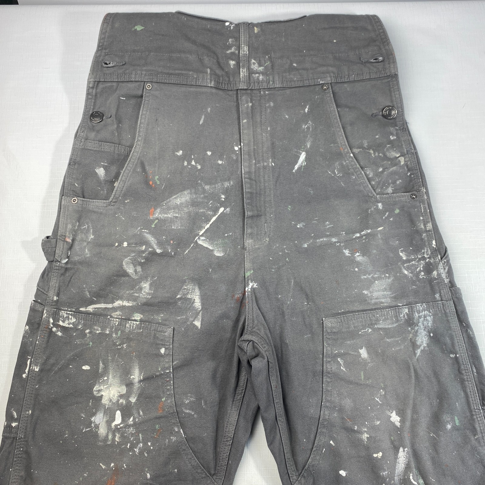 Carhartt Rugged Flex Relaxed Fit Canvas Bib Overall DISTRESSED! 102987 32×34