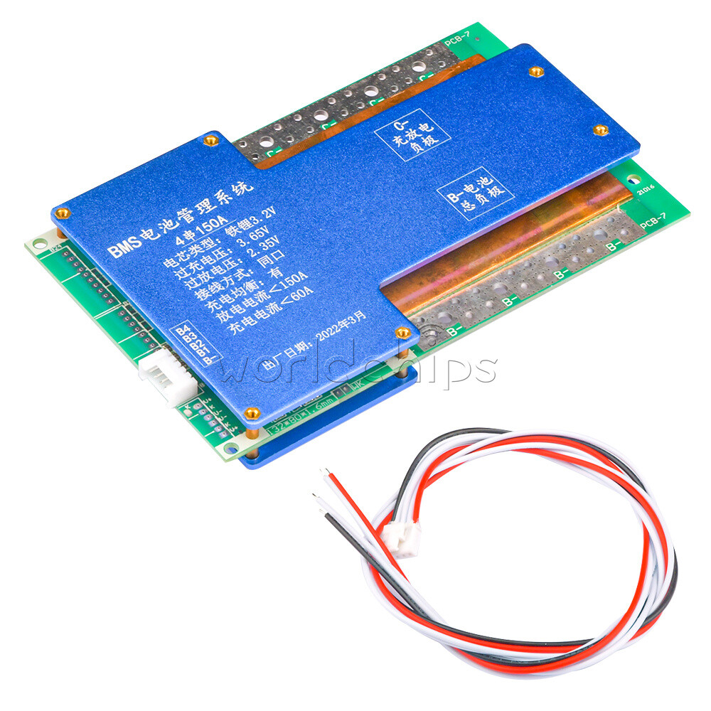 4S 14.6V LiFePO4 Balanced Charging Protection Board 100A/150A/200A Temp Control