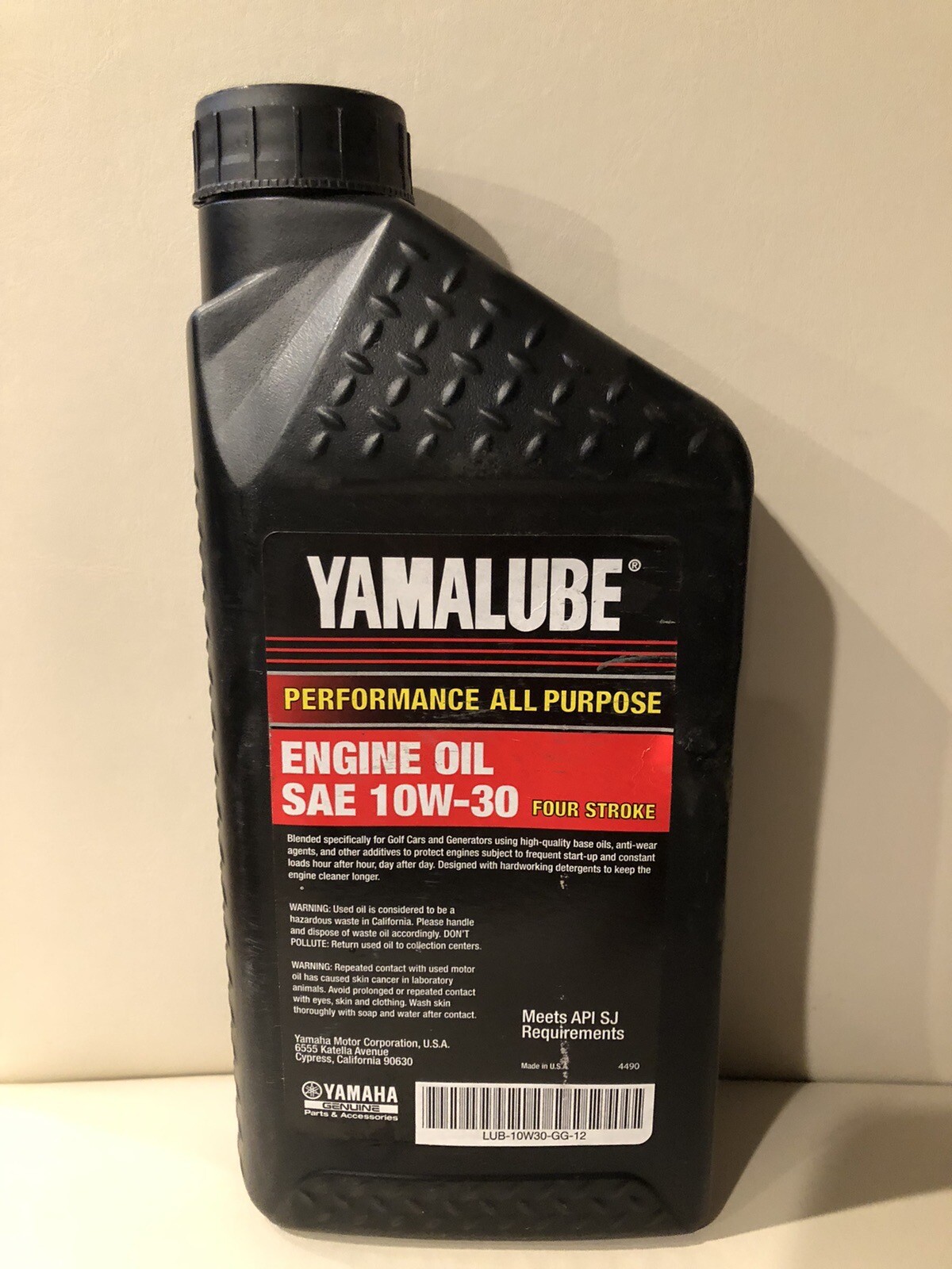 Yamaha Lub-10w30-gg-12 Yamalube Golf Car And Generator Oil 10W-30 – Quart