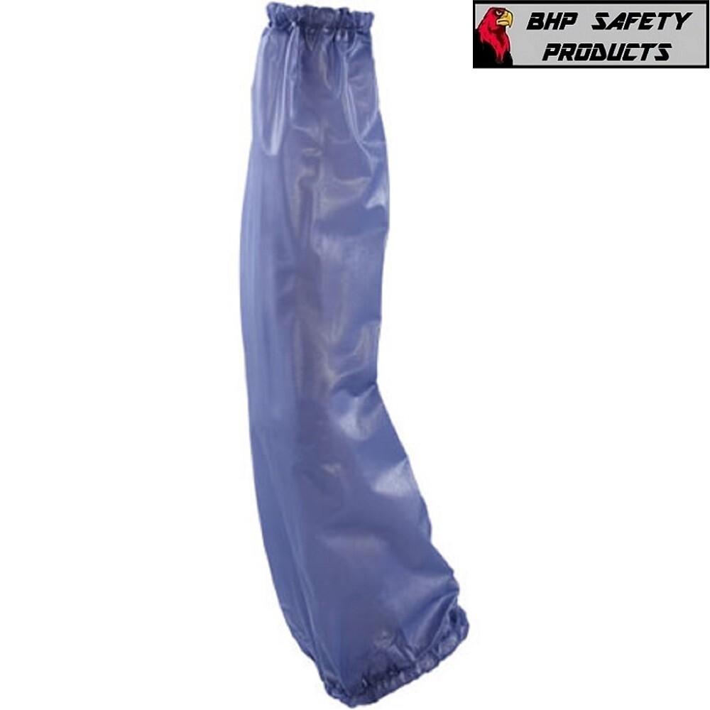 8 Mil Vinyl 18 inch, Chemical Resistant Sleeve, Protective Clothing, Blue
