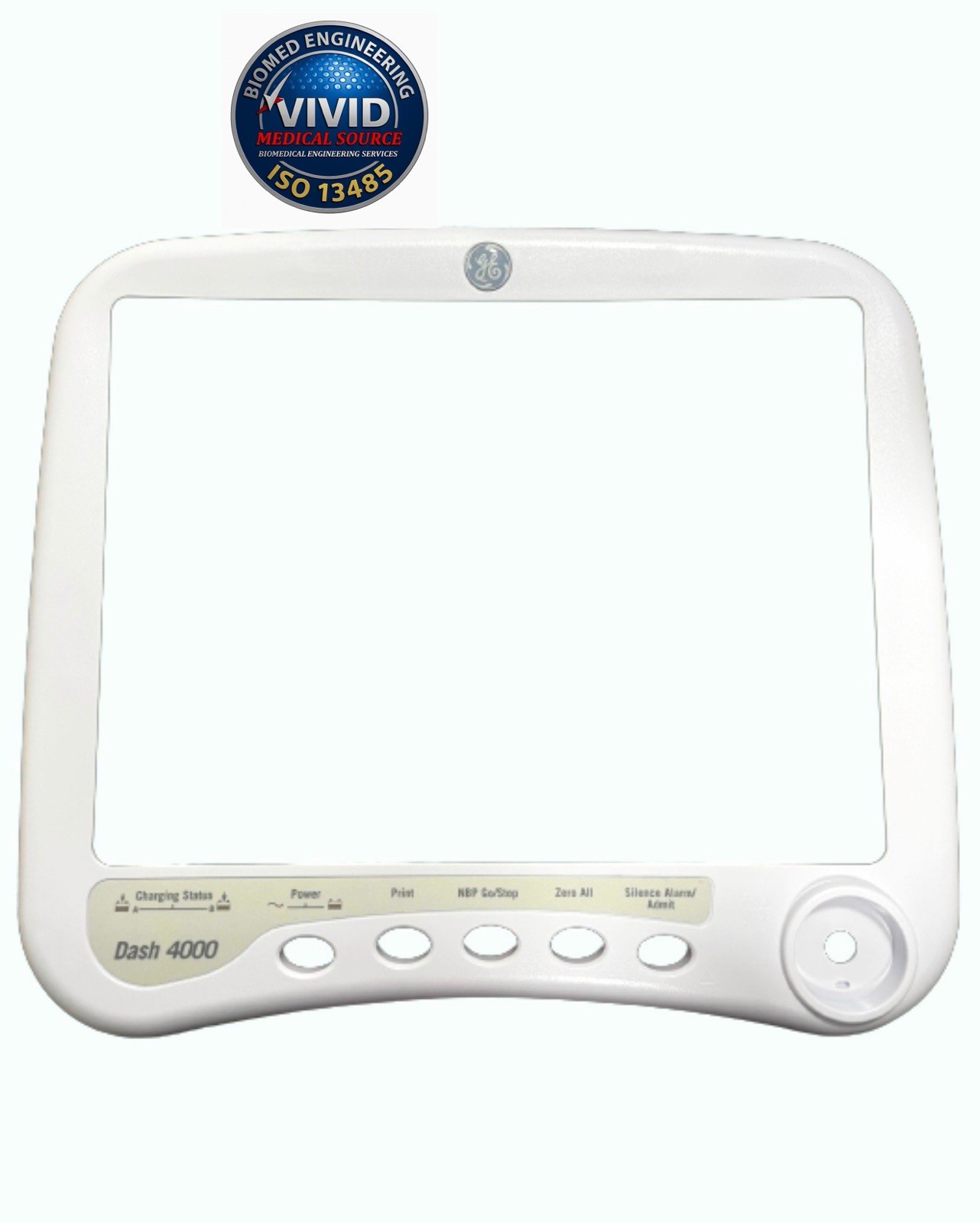 GE Dash4000 Replacement Front Bezel Panel With Overlay 2002161-001 New 1 Yr War