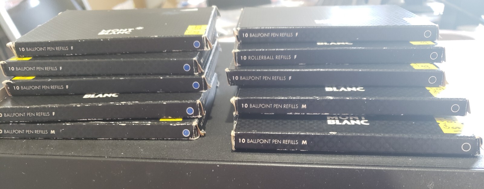 1 BOX 10 MONTBLANC BALLPOINT REFILLS FINE BlUE INK REFILLS MB BALL POINT