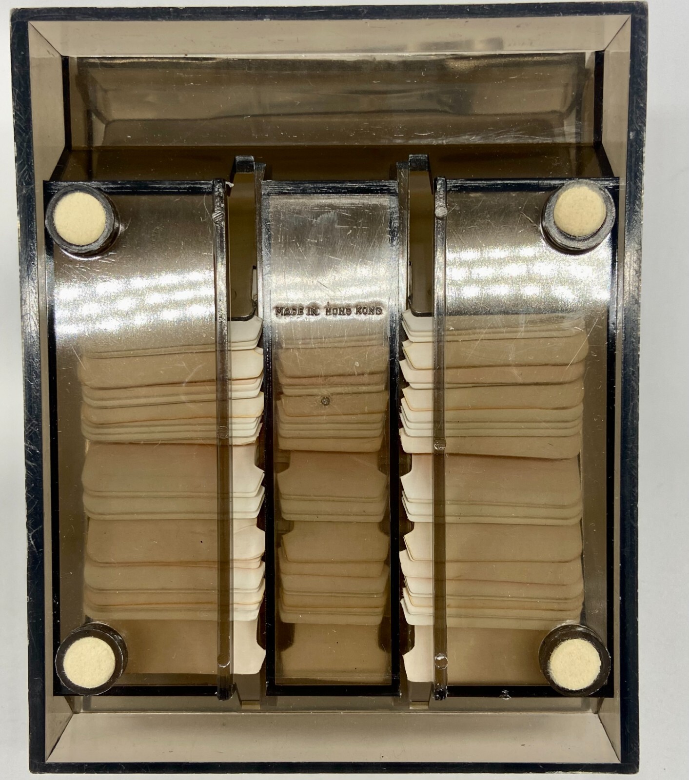 Vintage Address Phone Card File Organizer w/ Dividers Made in Hong Kong
