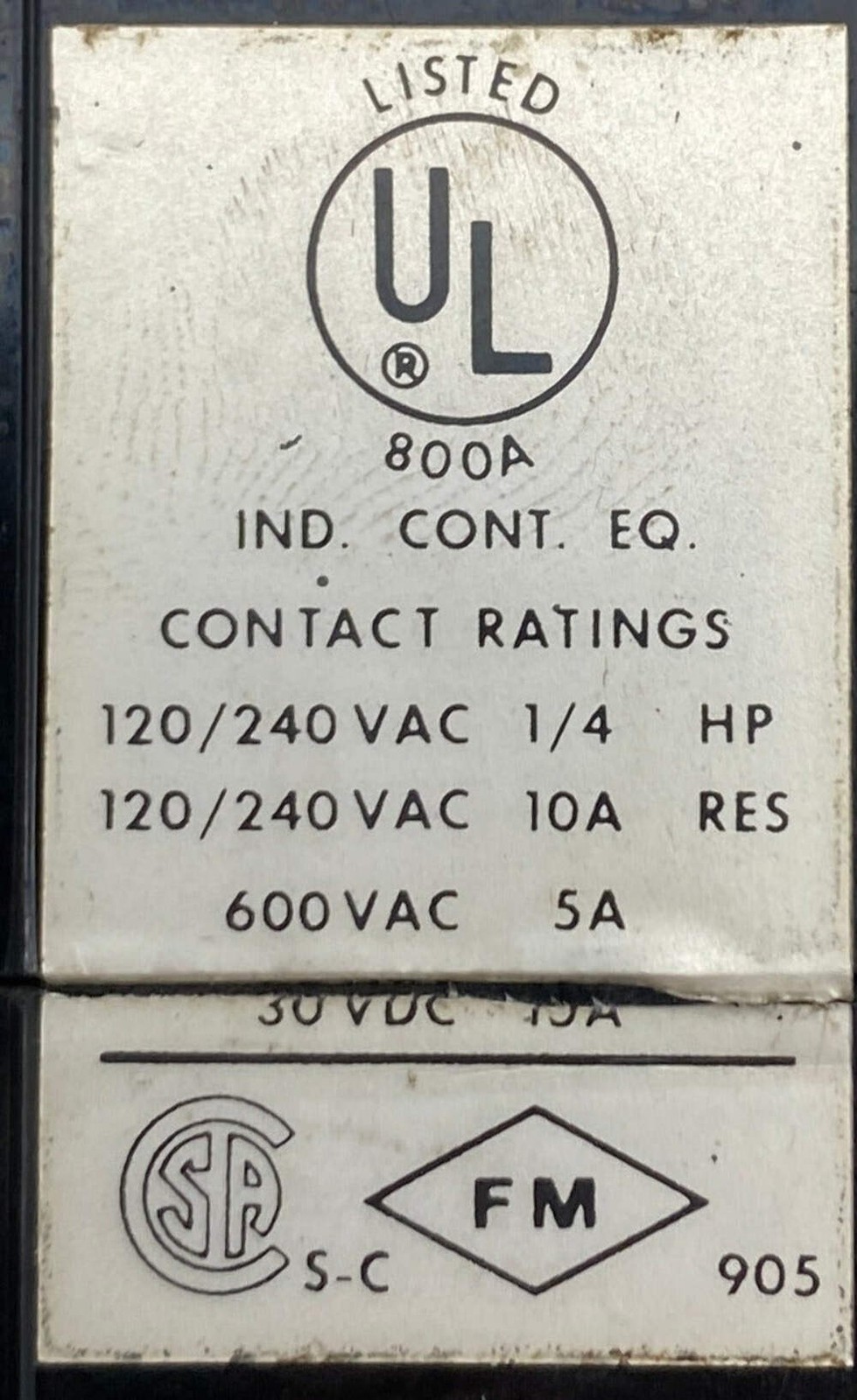 Agastat 7012VH Time Delay Relay 32VDC Coil 3-30 Minutes w/ Aux. Contact (Used)