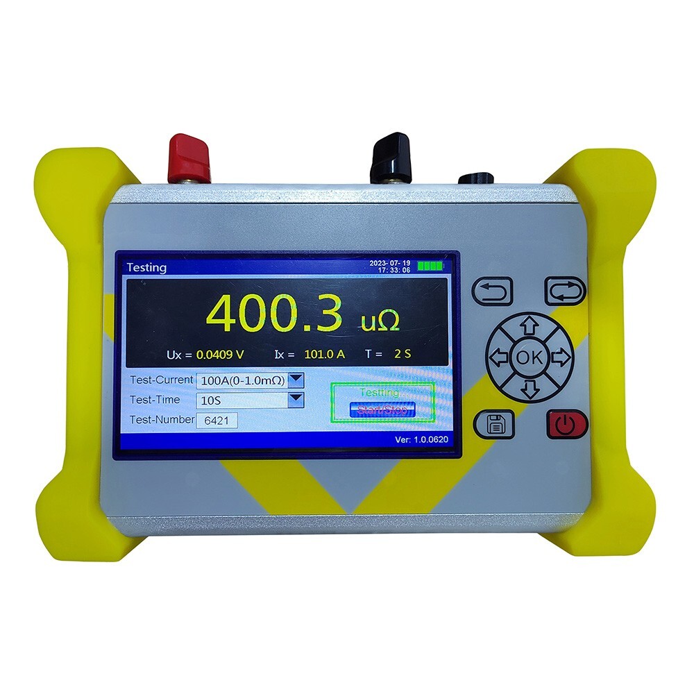 100A Handheld Loop Contact Resistance Tester Leakage Switch Micro Ohm Meter