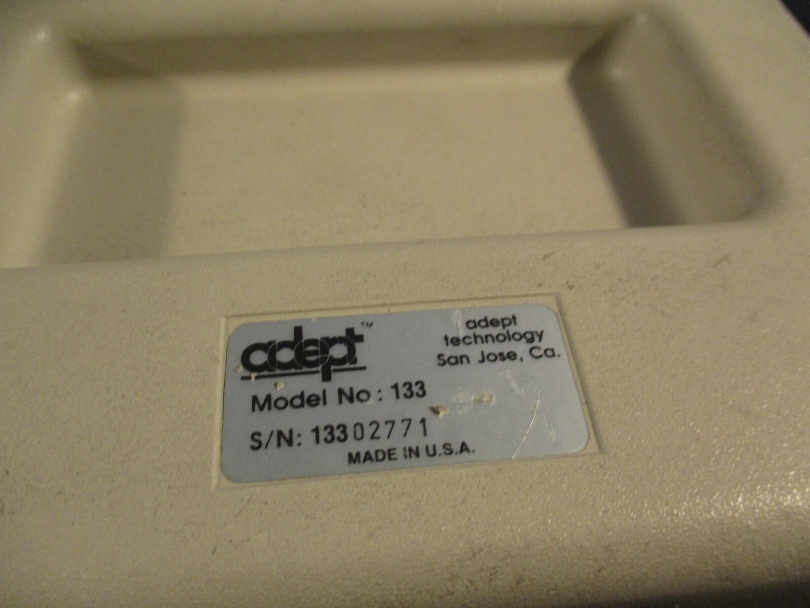 Adept Technology 133 Teach Pendent Handheld Manual Operator 10133-21000 Rev. D