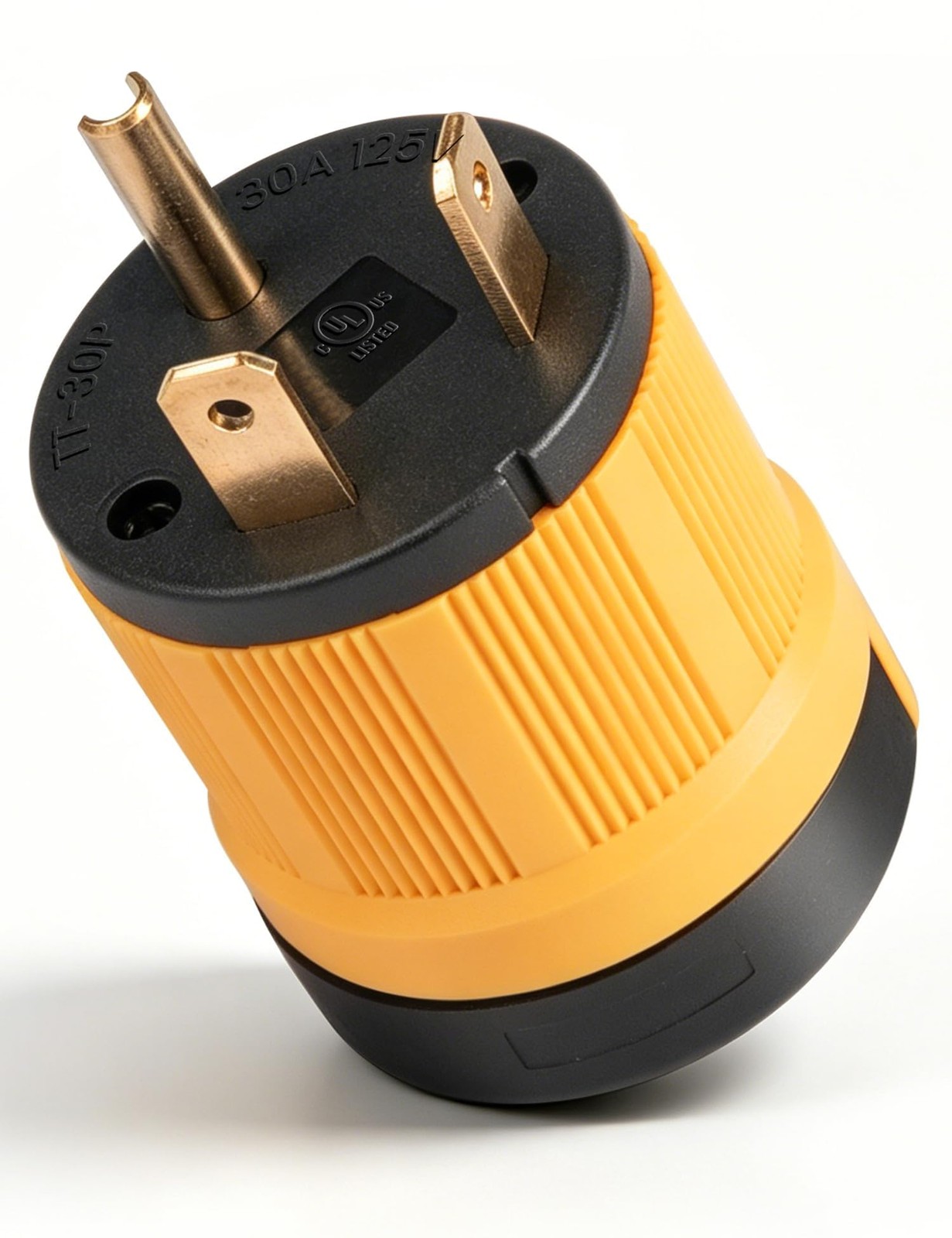 30A 125V NEMA TT-30P RV Plug 3 Prong Generator Replacement Male Connector