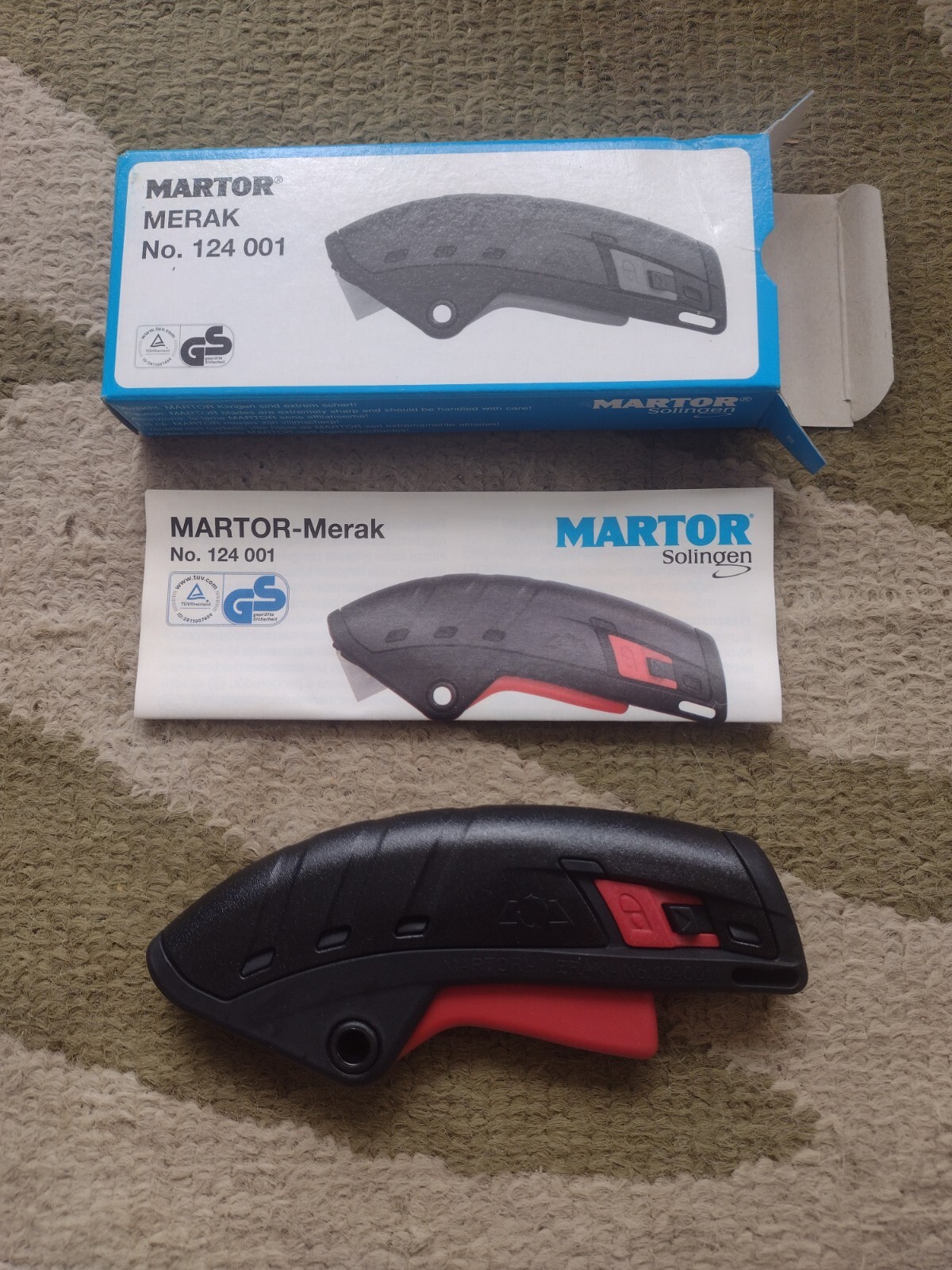 NEW MARTOR SECUPRO MERAK 124001 ERGONOMICAL COMPACT SAFETY KNIFE / BOX CUTTER