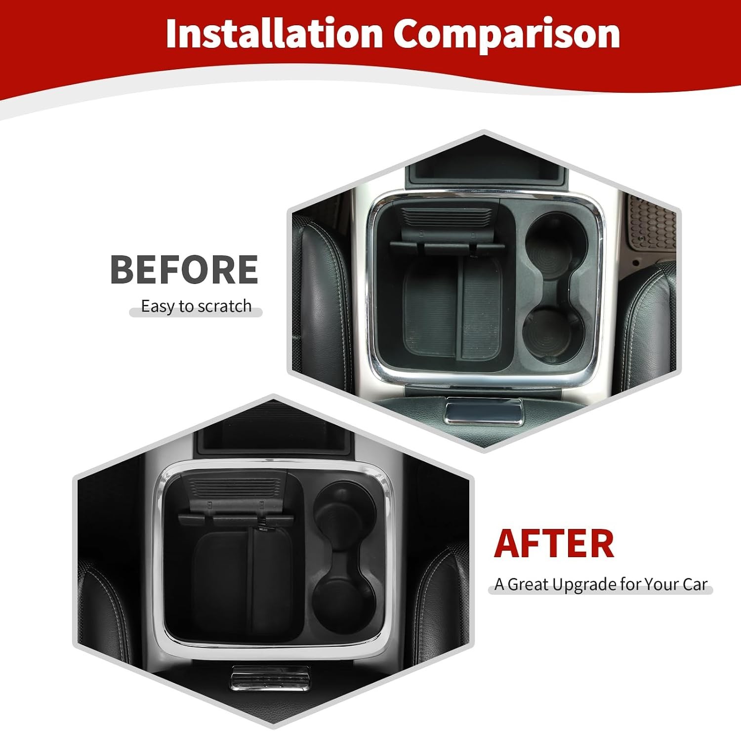 for RAM Center Console Storage Tray Trim Cover Frame for RAM 1500 2015-2018 Chro