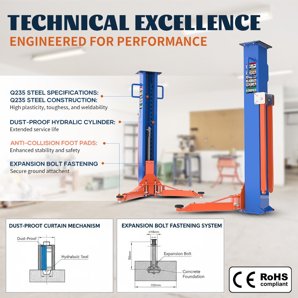8000LBS 2 Post Car Lift Automotive Hoist Equipment CE Certified FREE SHIPPING