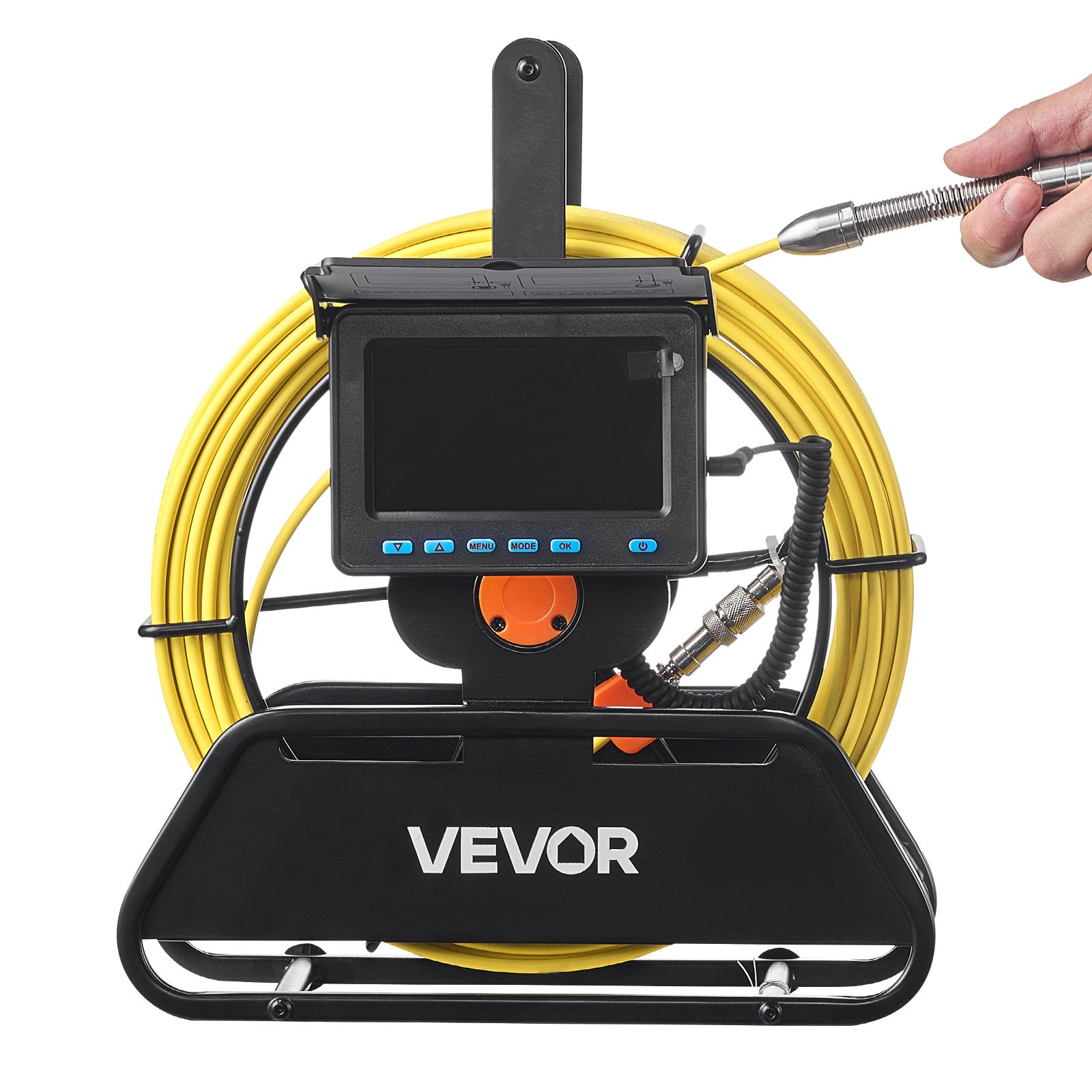 VEVOR Sewer Camera 164ft 4.3-inch Drain Inspection Camera IP68 Waterproof 6 LEDS