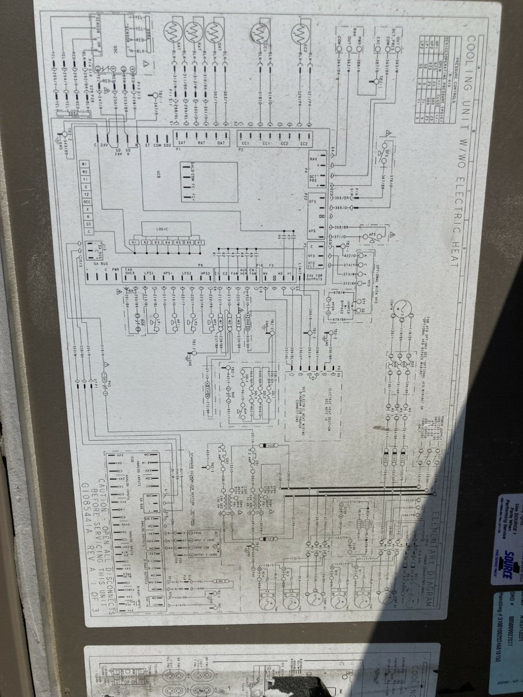 York 12.5 Ton Rooftop AC 208/230-3-60V R410A, ZF150C00N2AAA7A