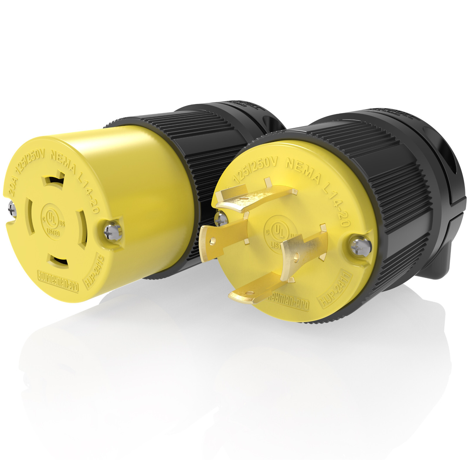 NEMA L14-20 Male Plug & Female Connector Set (NIB) – Journeyman*Pro HJP-L1420PR