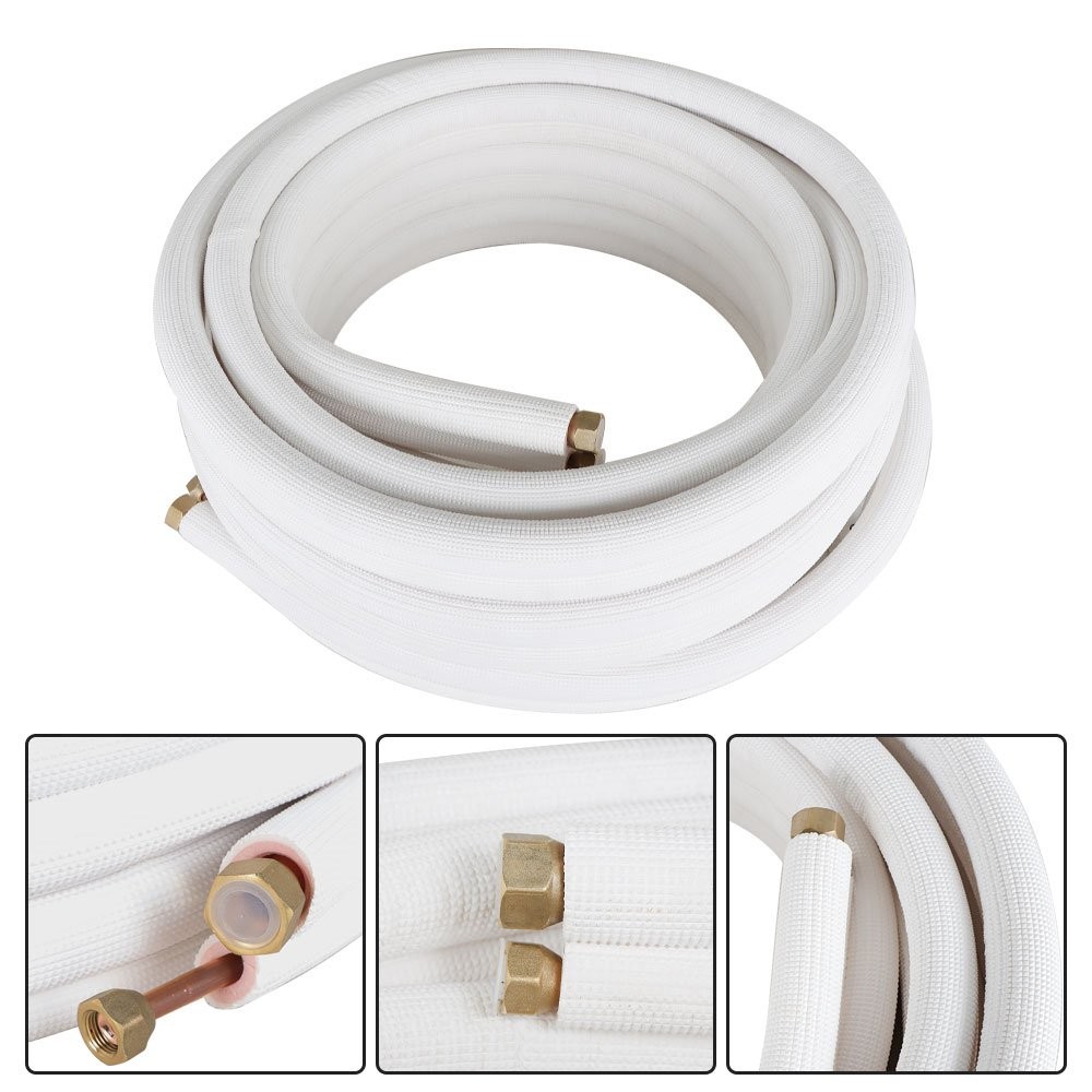 50FT Mini Split Line Set 3/8″ & 5/8″ Install Kit For Mini Split Heat Pump System