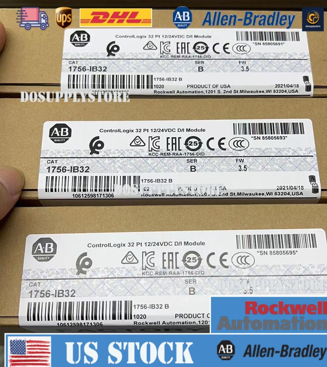 AB 1756-IB32 SER A ControlLogix 32 Pt 12/24V Module 1756IB32