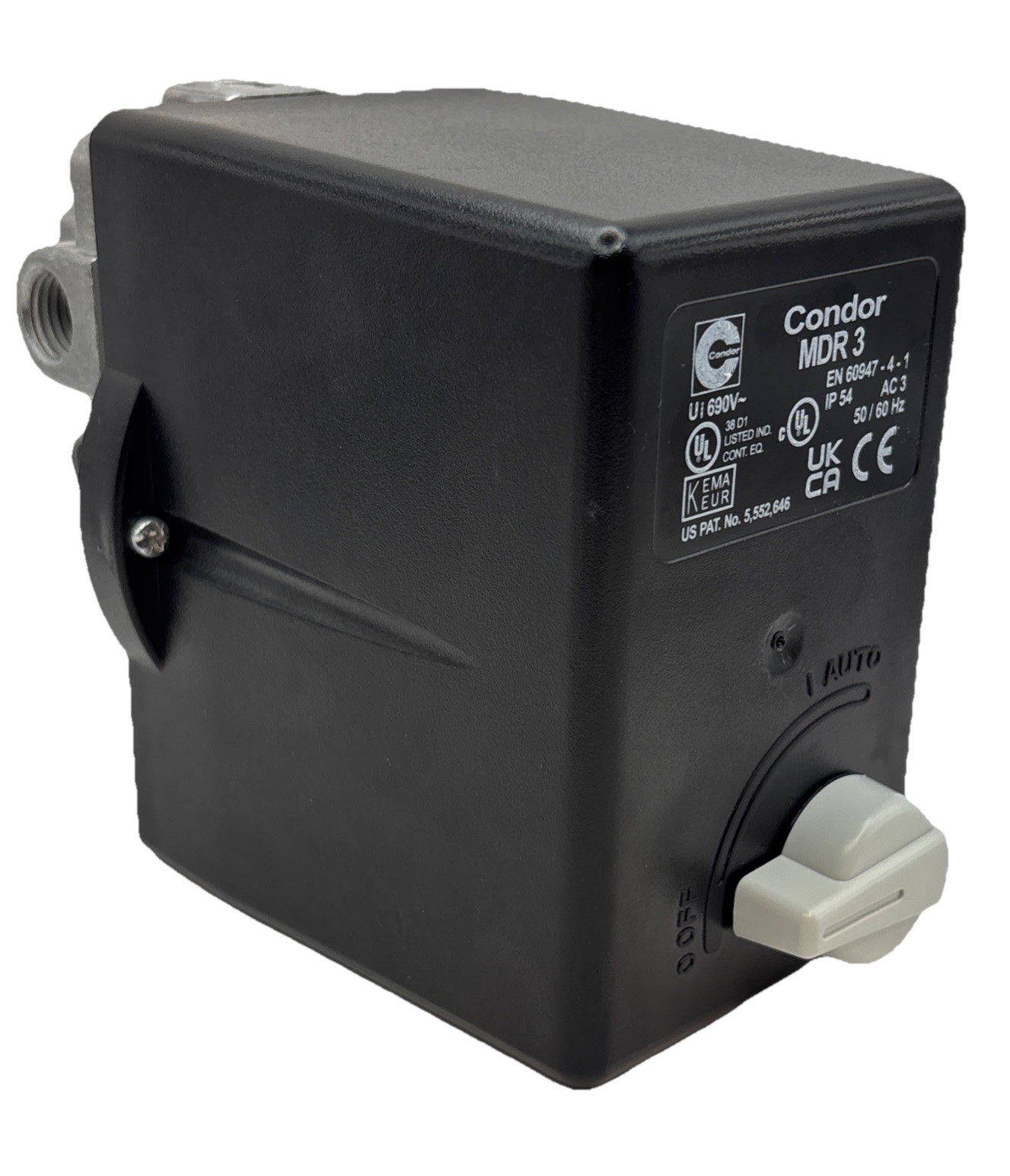 Condor MDR 3 Air Compressor Pressure Switch 3-Phase IP54 690V Auto/Off Control