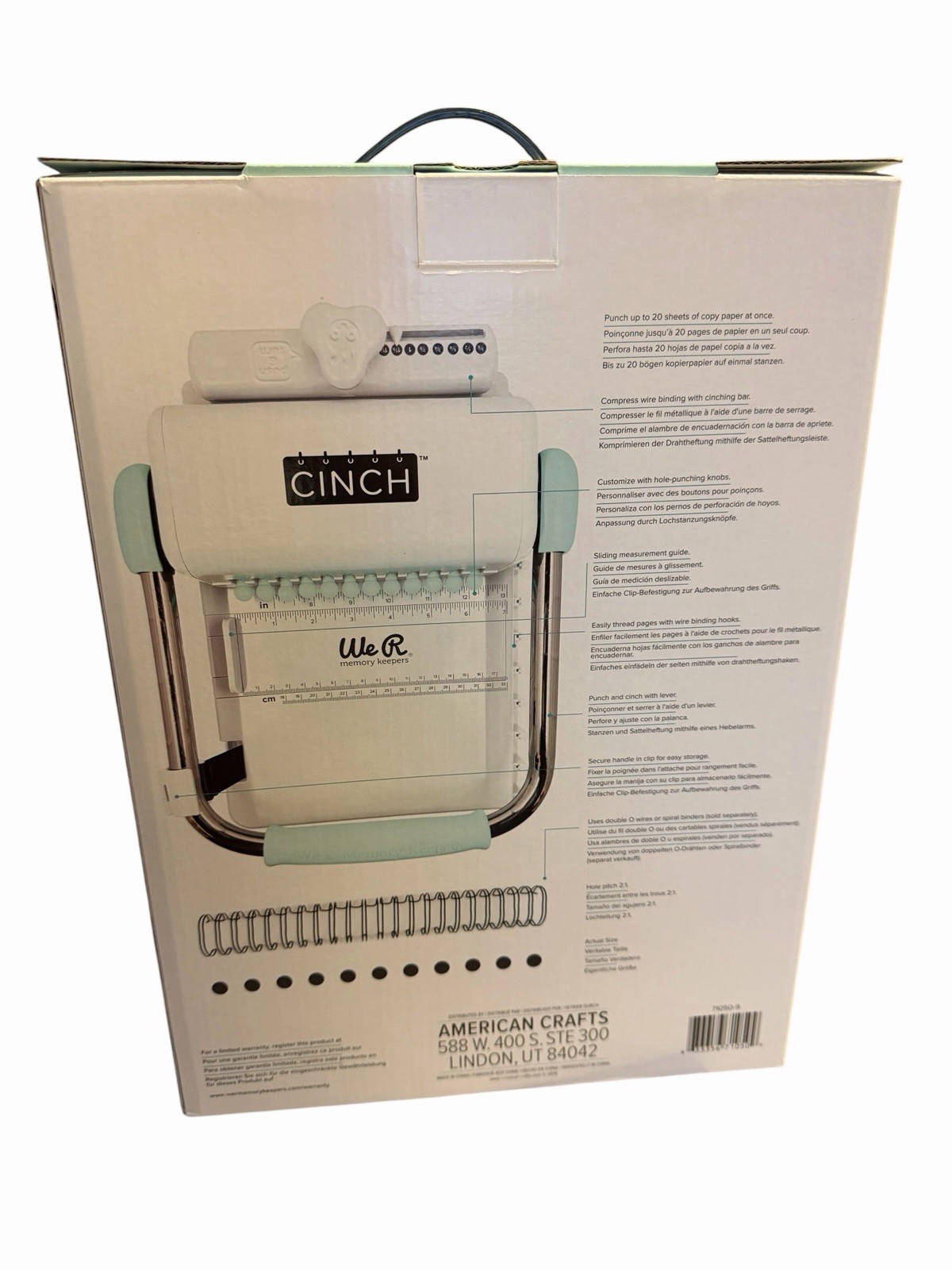 We R Memory Keepers 71050-9, The Cinch Book Binding Tool Machine NEW FreeShip
