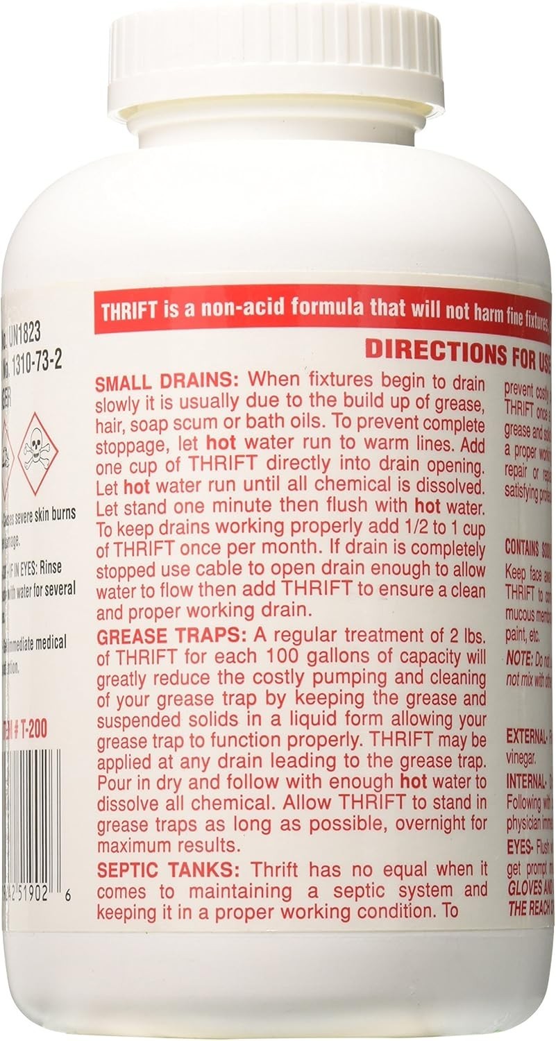 Fast-Acting Drain Cleaner 2lb White