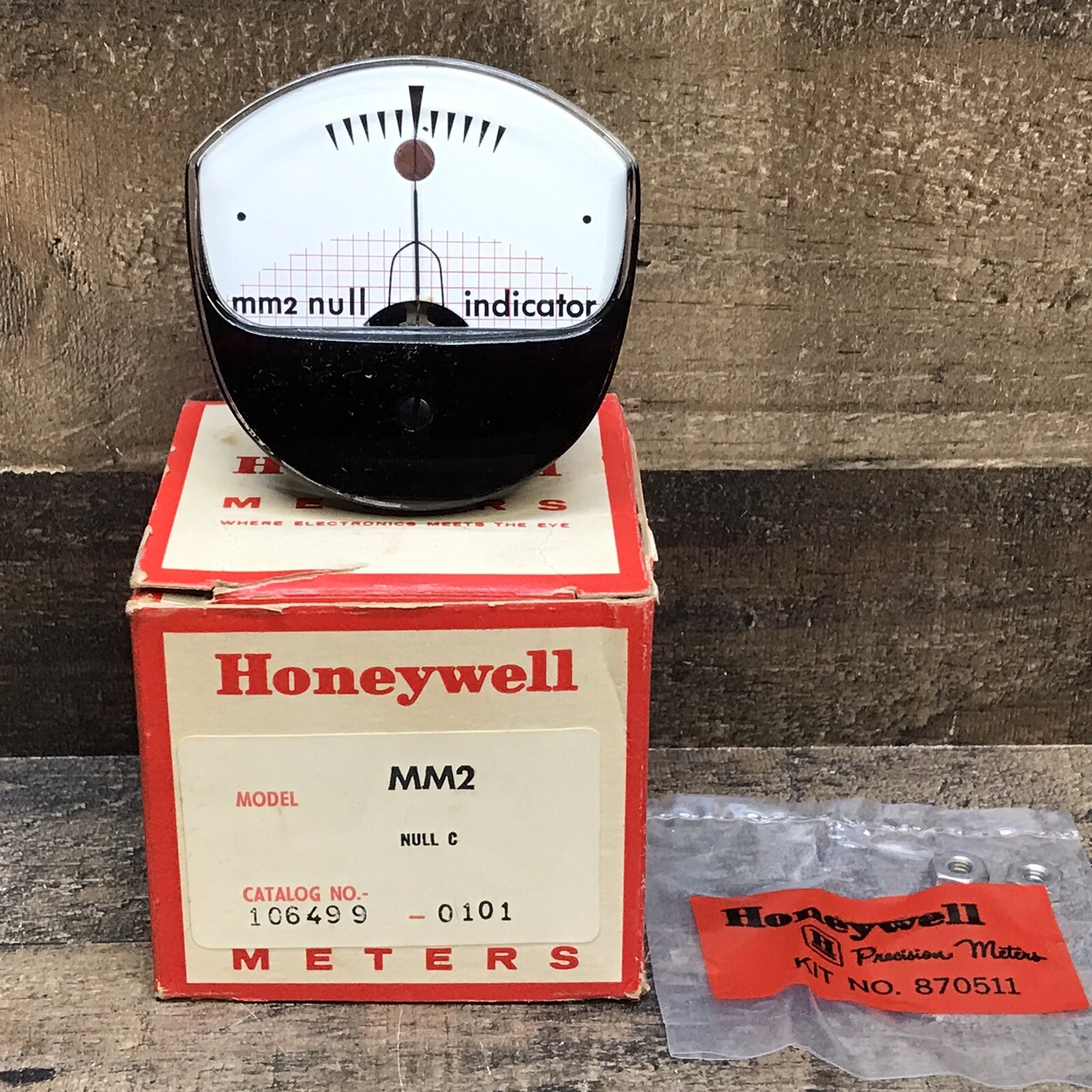Vintage Honeywell MM2 NULL C INDICATOR Panel Meter *Unused NOS*Made In USA 🇺🇸