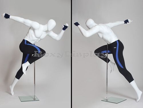 Male Fiberglass EggHead Mannequin Dress Form Display #MZ-PB3