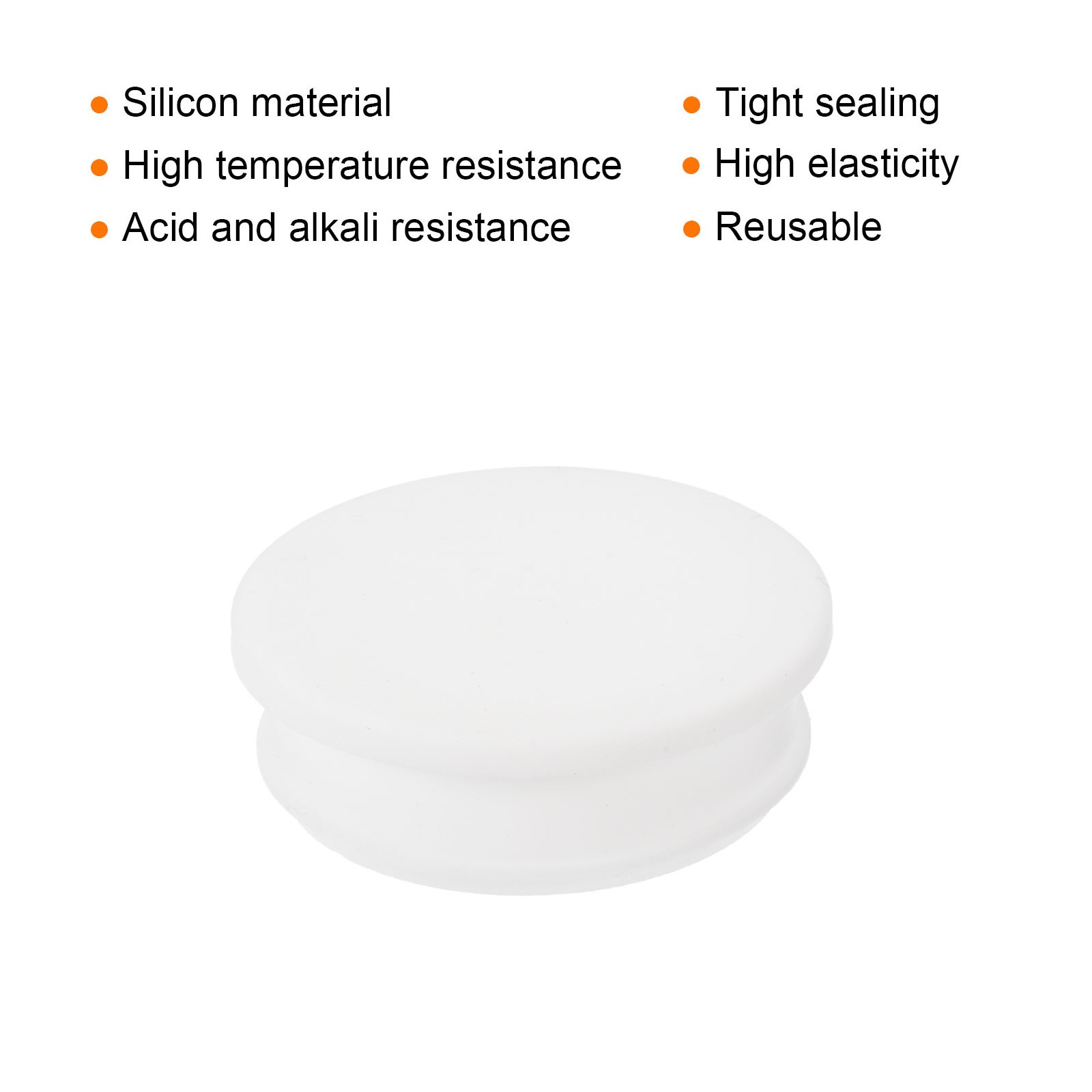 Silicone Snap in Locking Hole Plugs, Seal Cover Panel Round 46.6mm White,1Pcs