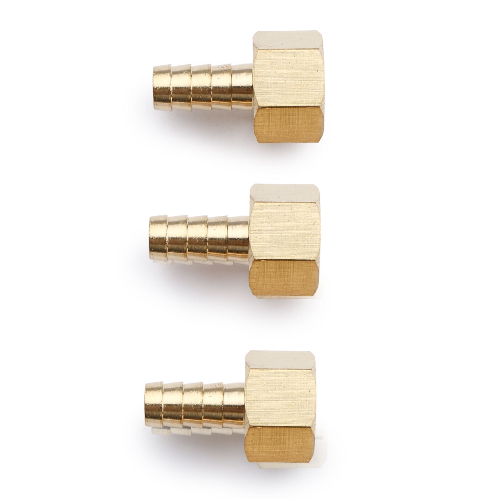 U.S. Solid 3pcs Brass Hose Fitting Pipe Adapter 3/8″ Barb To 3/8″ NPT Female