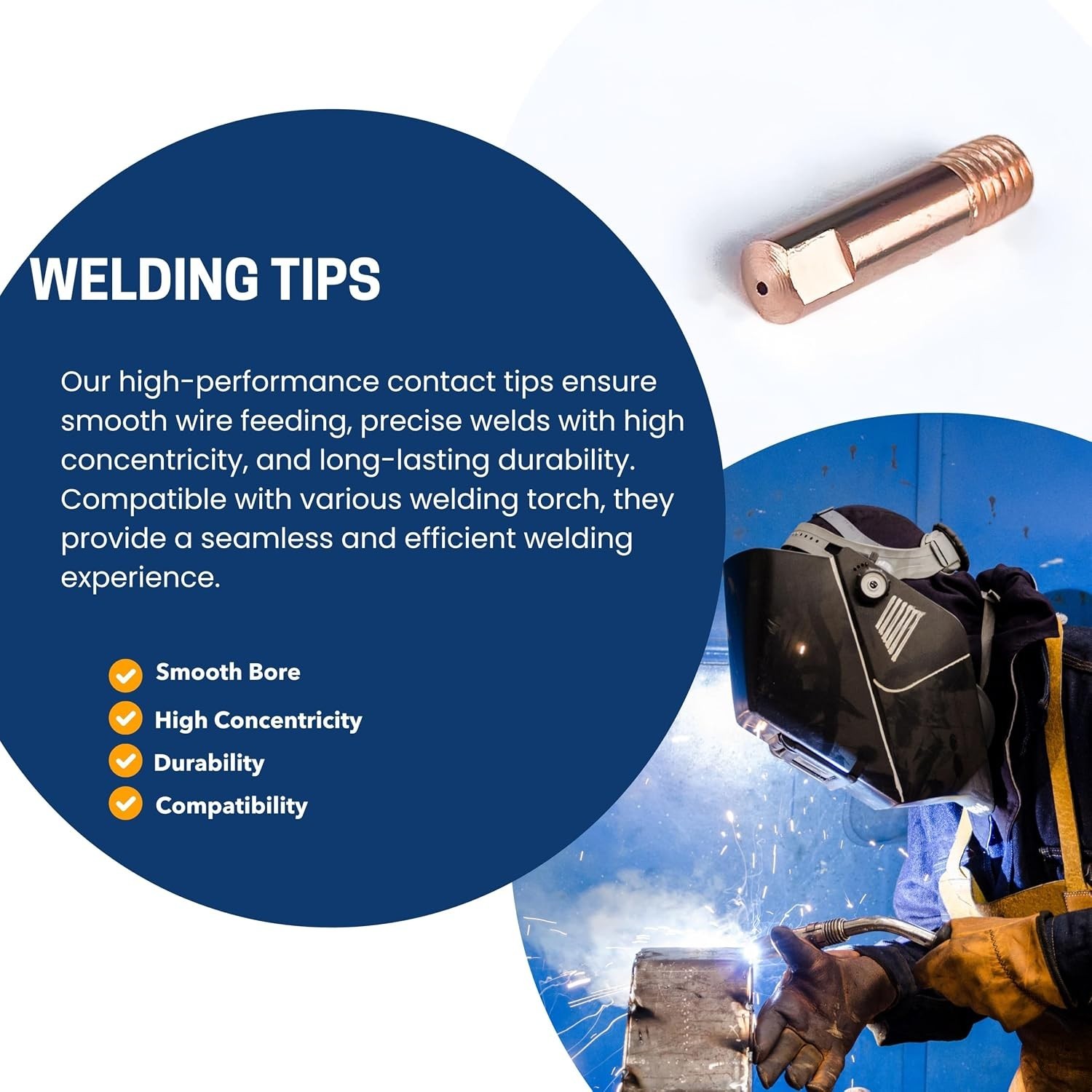 Mig Welder Tips 30-Pack Welding Tips .035″ Contact Tip for Mig Welding Gun