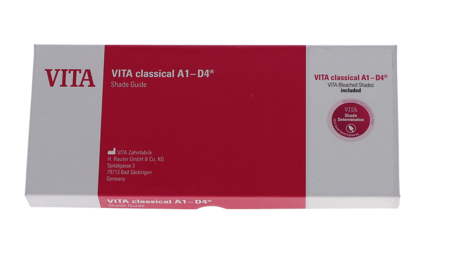 Vident G027CBS VITA Classical Dental Shade Guide with Bleached Shades Clip