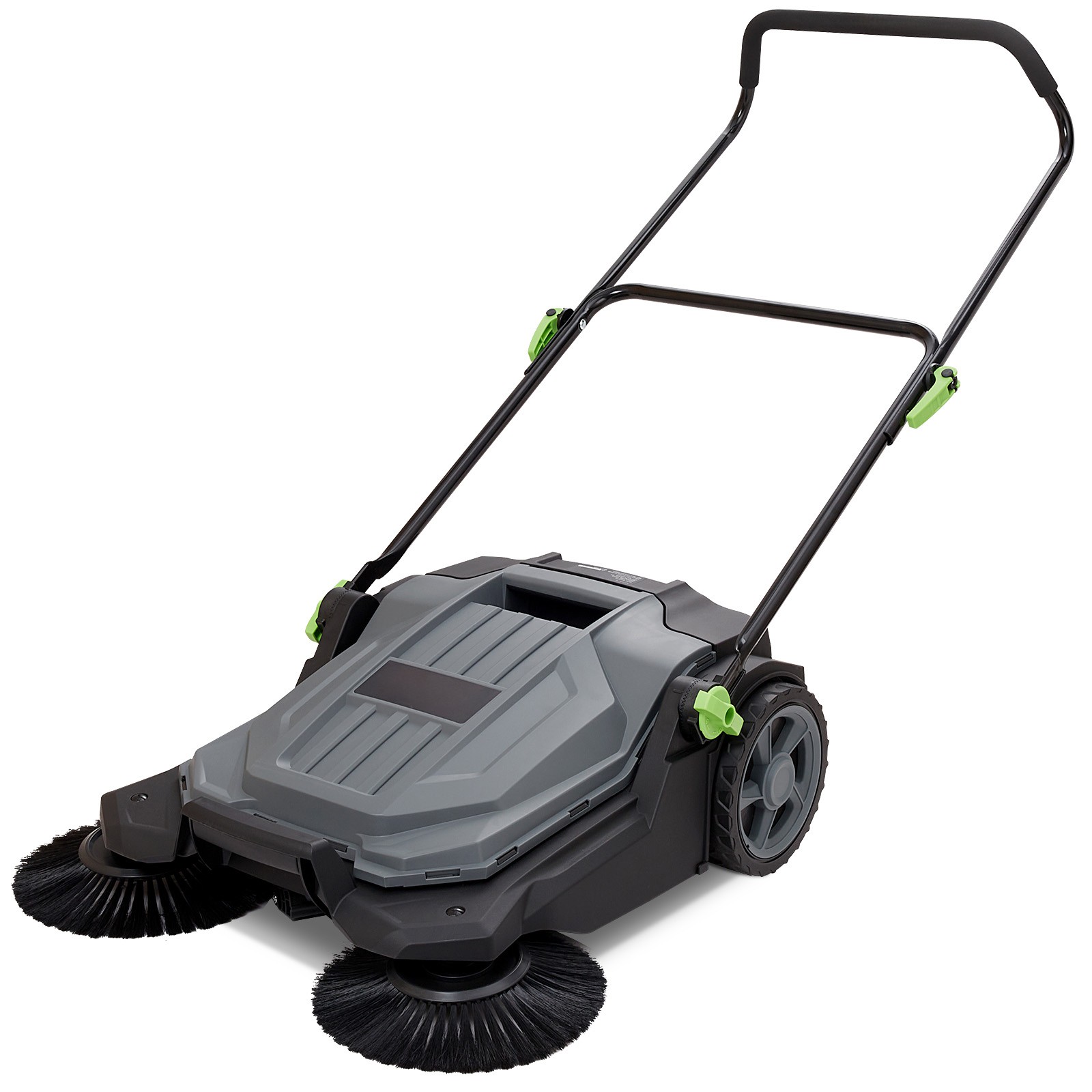 VEVOR Walk-behind Hand Push Floor Sweeper 25.6″ Width 5 Gallon Waste Container