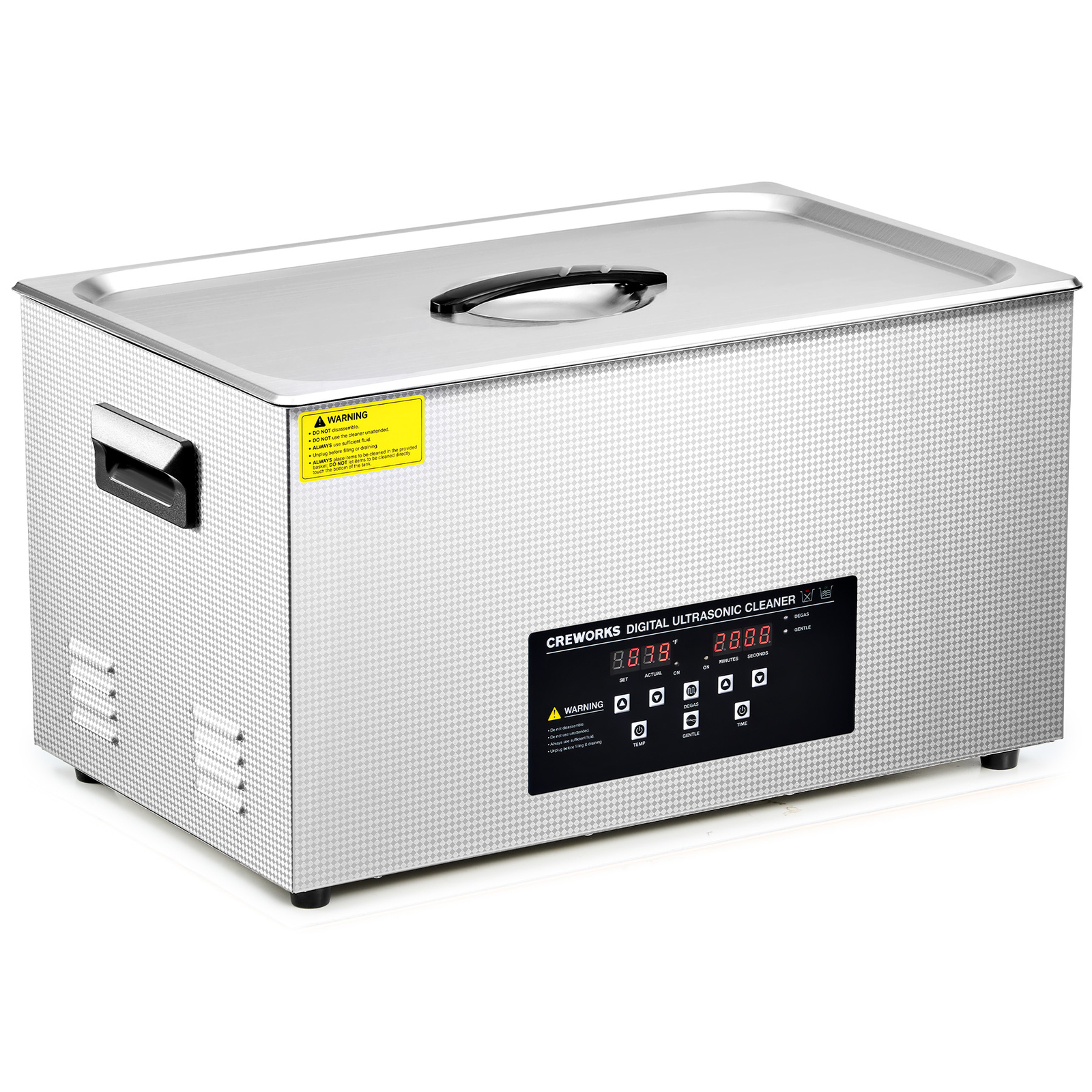 CREWORKS 22L Ultrasound Cleaner for Auto Tools Machine Parts with 600W Heater
