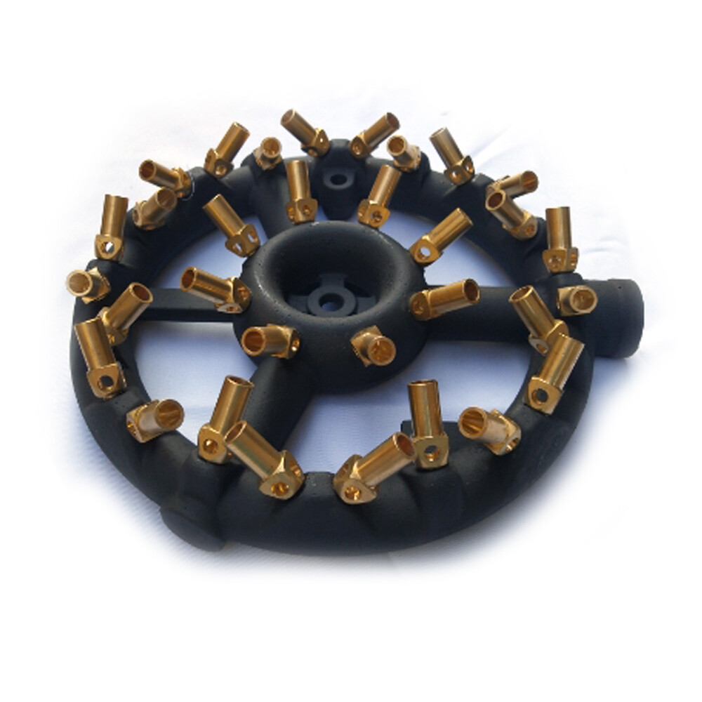 Jet Burner Natural Gas Commercial 32 Tips Cast Iron & Brass Wok Burner