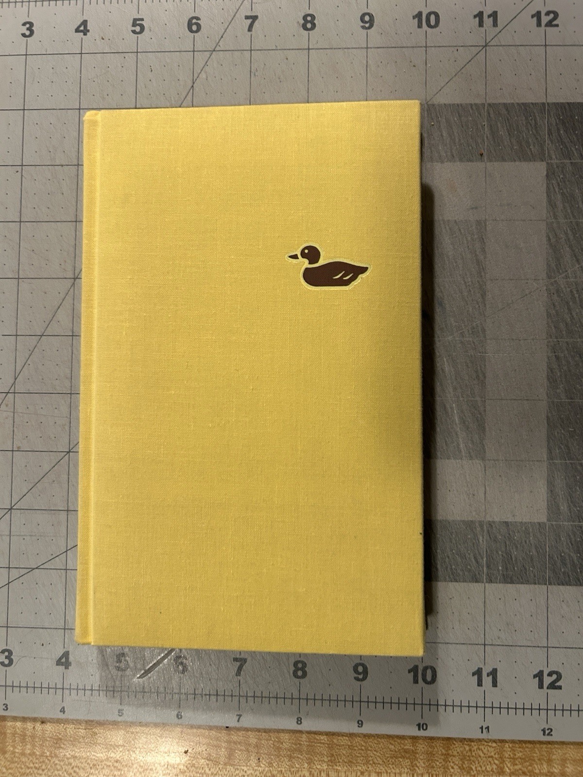 Vtg ScribeMate Lined Journal 5.5 x 8.5″ Yellow Fabric DUCK Preppy Office SHIPS