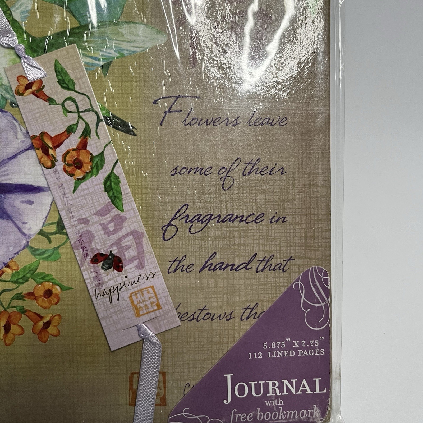 New Greenbrier Botanical Journal Flowers Leave Fragrance Quote Lined w Bookmark