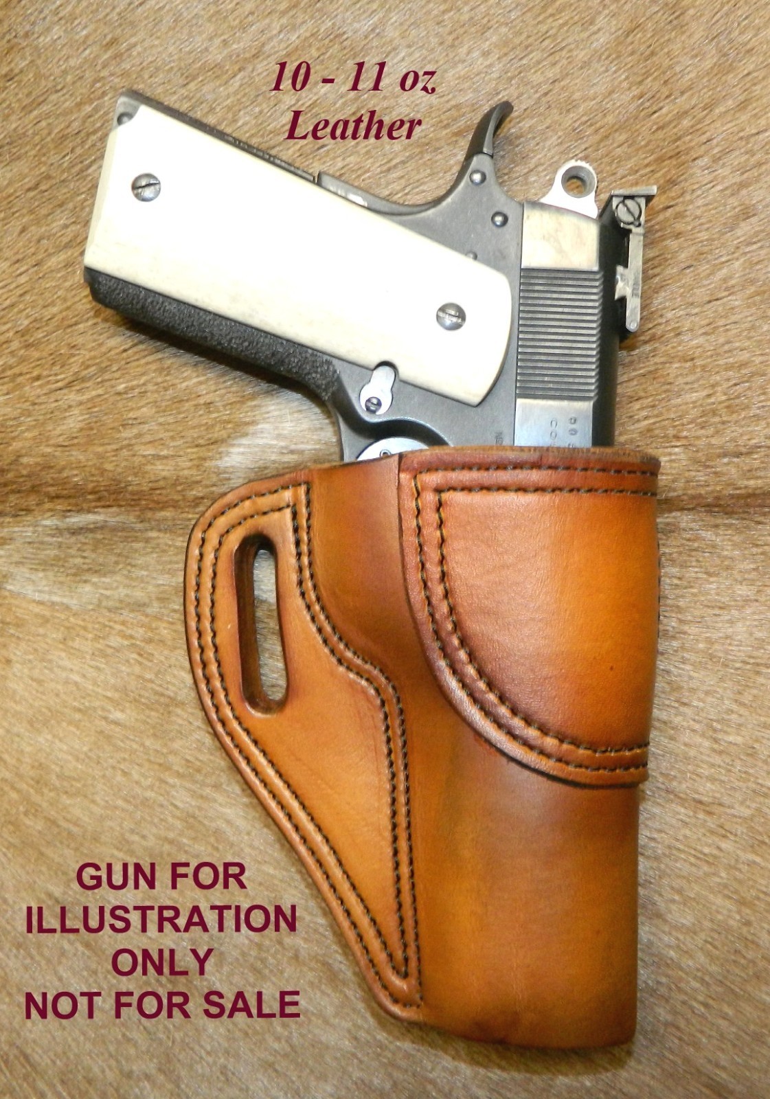 Gary C’s Leather Avenger OWB RightHand HOLSTER 1911 Government 5″ & clones