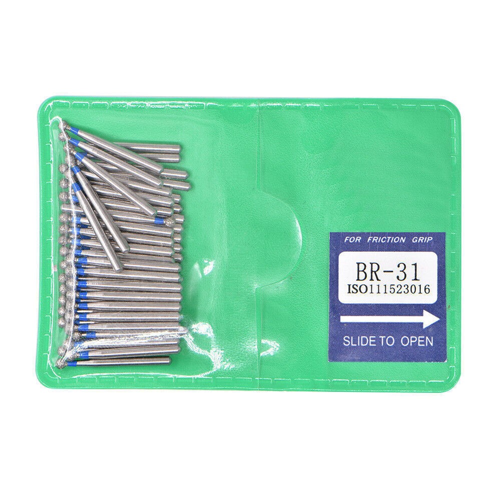 142 Options Dental Diamond Burs Friction Grip FG 1.6mm For High Speed Handpiece