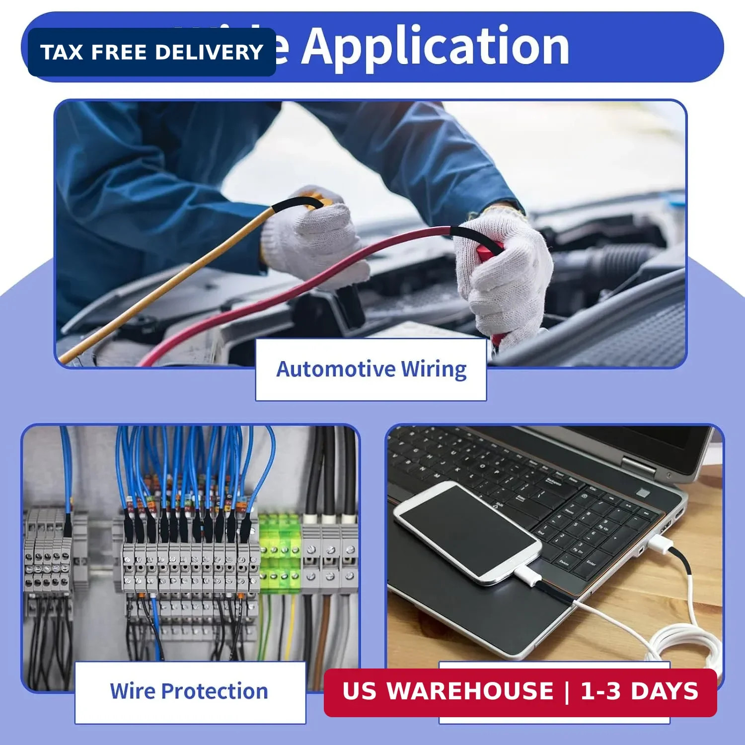 420 pcs Heat Shrink Tubing Kit, 3:1 Ratio Adhesive Lined, 7 Sizes Marine Wire Sh