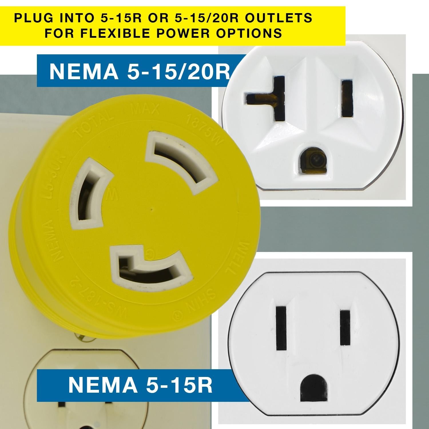 Conntek 30222-YW Plug Adapter NEMA 5-15P to L5-30R