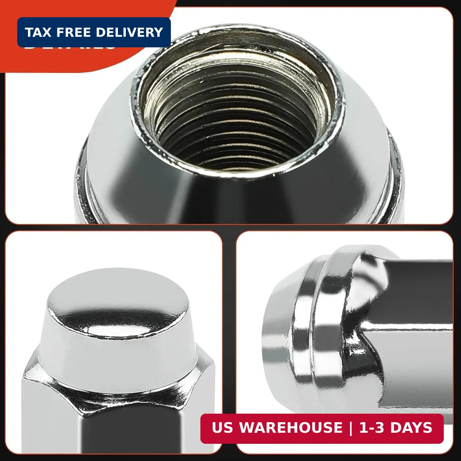 A-Premium 5Pcs Front or Rear Wheel Lug Nuts Compatible with Ford Explorer Edge R