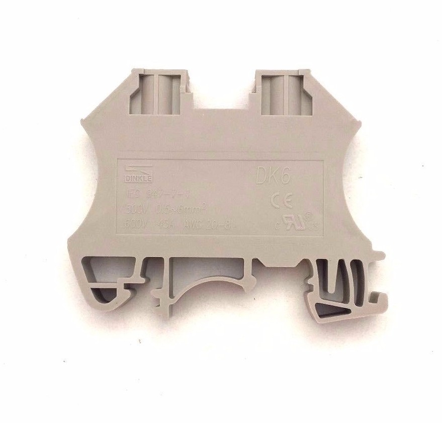 DIN Rail Terminal Blocks 12 Quantity DK6 Dinkle 8 AWG Gauge 45A 600V UL