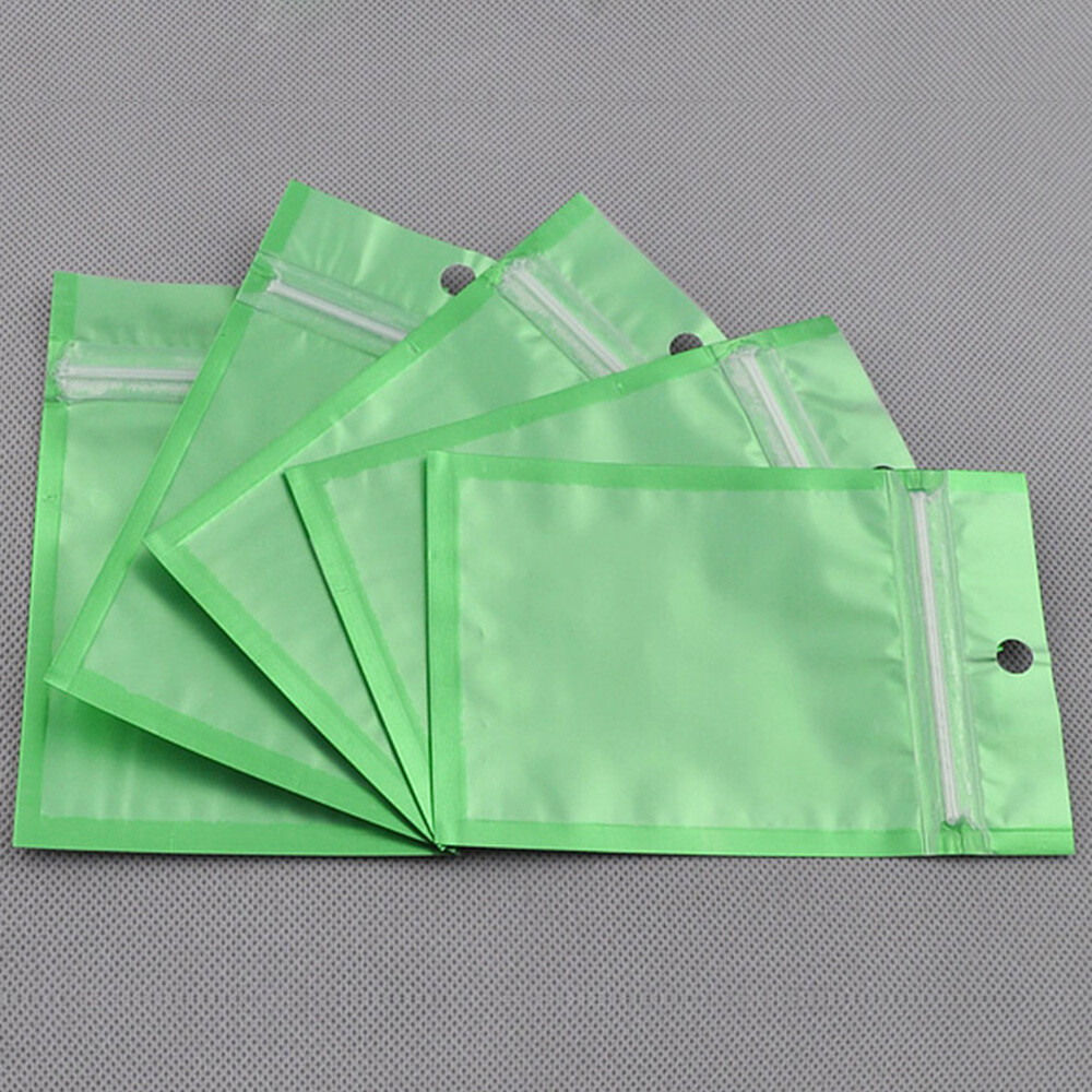 Variety of Sizes/Colors for Clear/Color/Silver Zip Bag w/ Hang Hole (100/Pack)