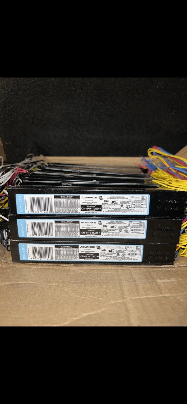(30) PHILIPS ADVANCE ICN-4P16-TLED-N LED T8 Driver,120 to 277 VAC, 9-1/2 in
