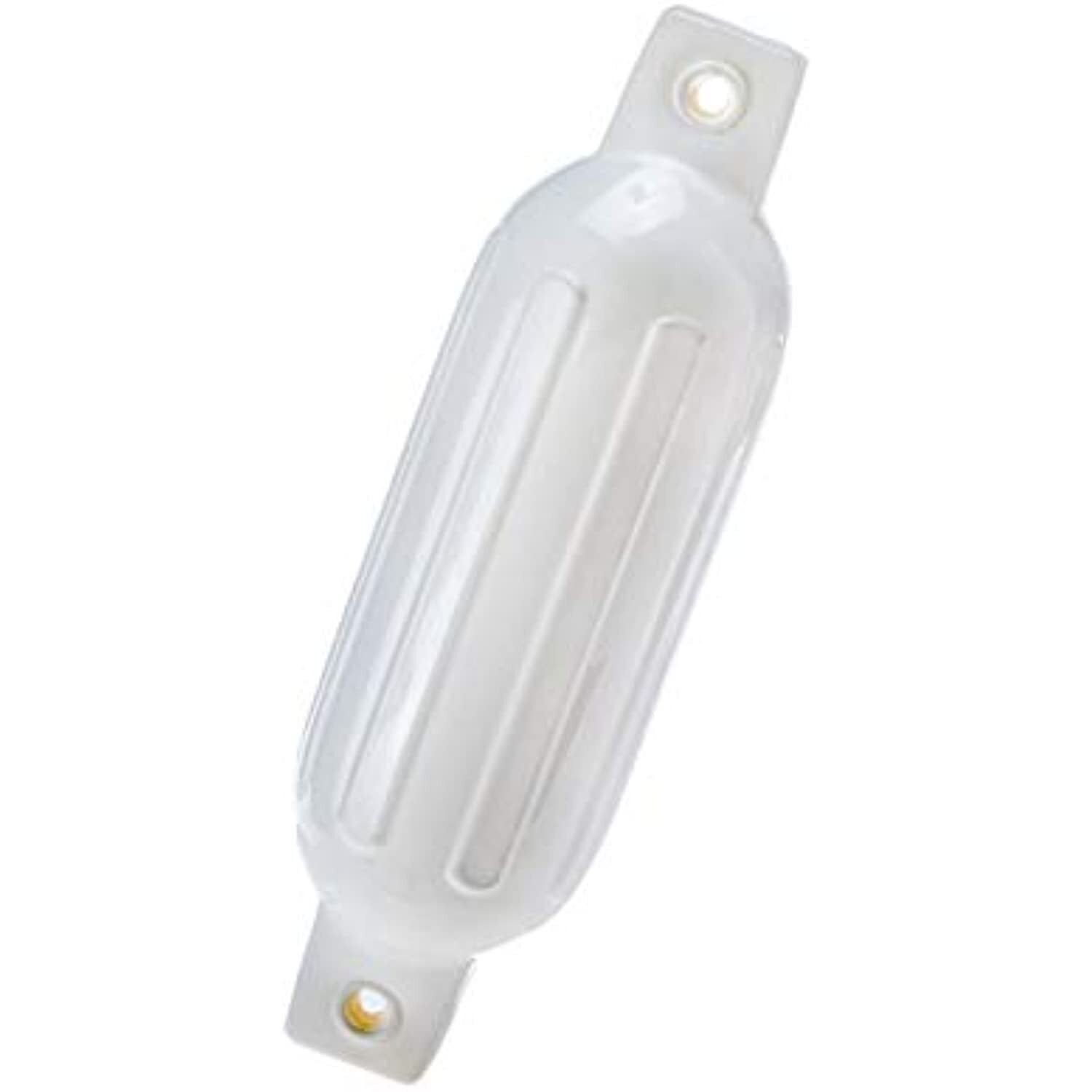 Seachoice Twin Eye Ribbed Boat Fender, White, 4-1/2 In. X 16 In.