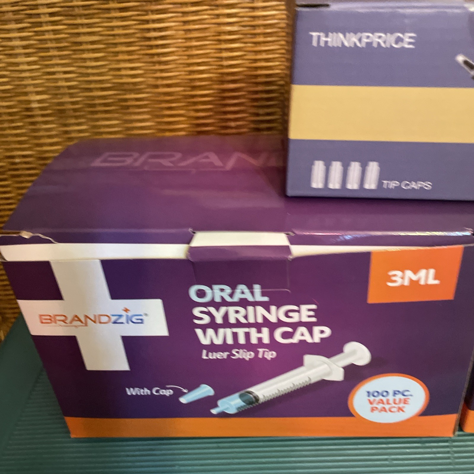 Lot 2- Brandzig 3ml Oral Syringe 100 Pack Luer Slip Tip & Thinkprice 1ml