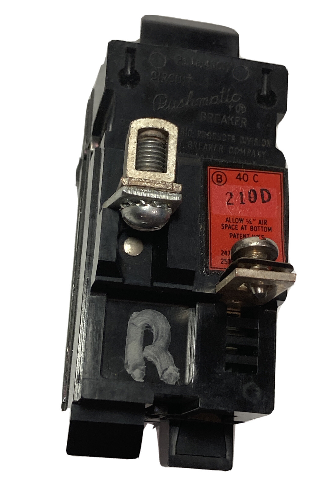 Bulldog P240, 40 Amp, 120-240 Volt, 2 Pole Pushmatic Circuit Breaker – Hump