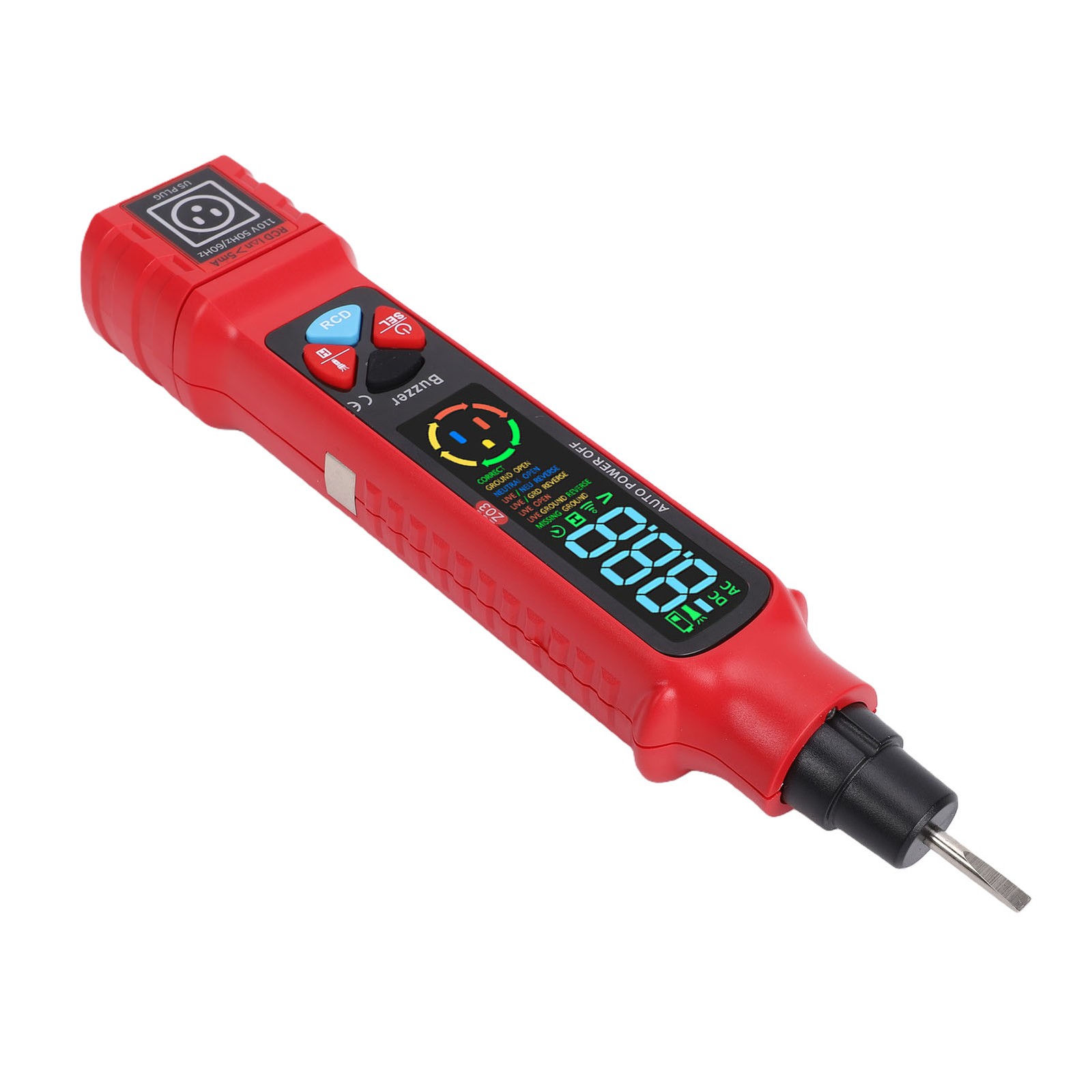 Non Contact Voltage Detector With LCD Display Neutral Live Wire Tester For Ci