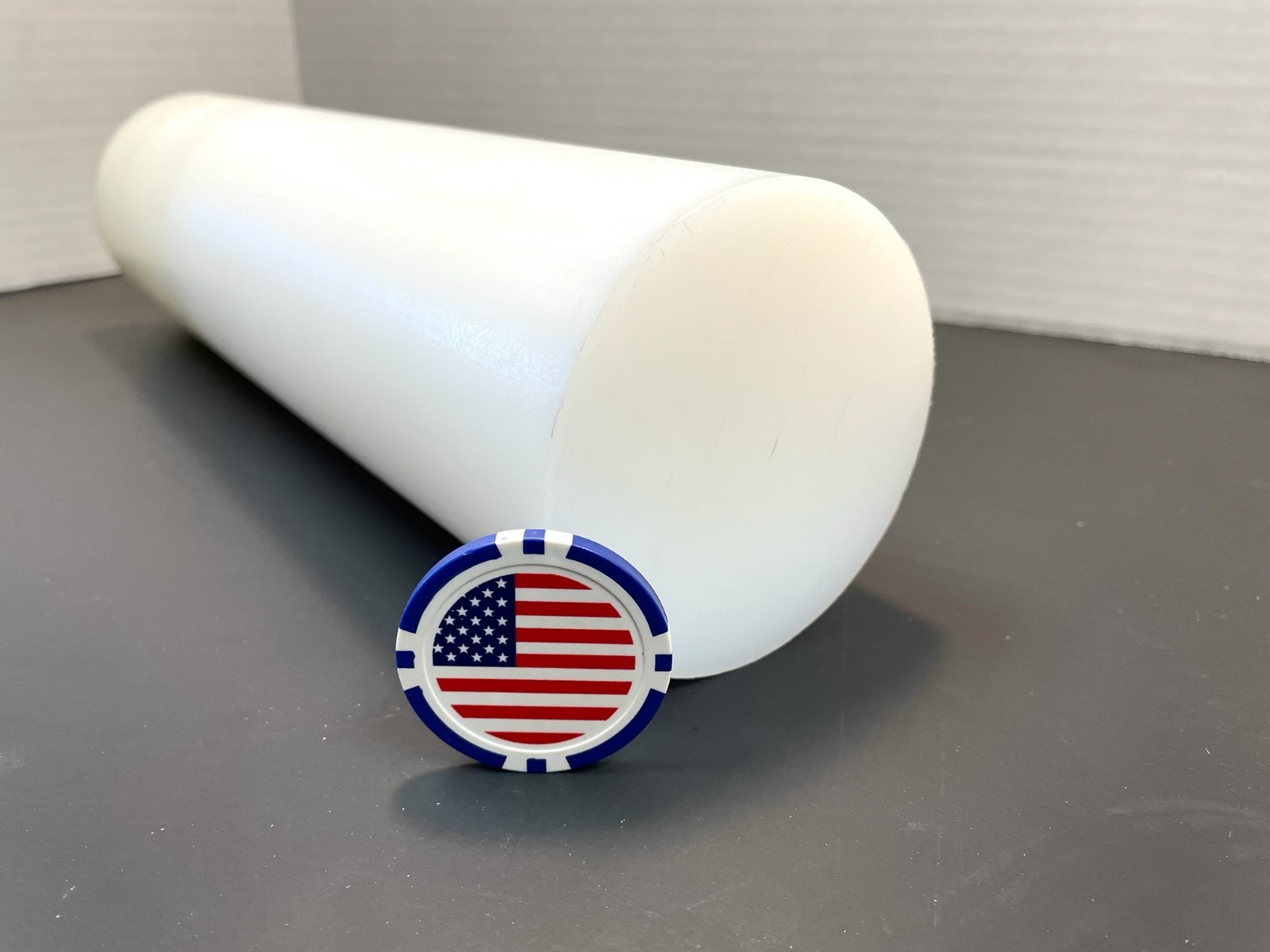 UHMW White Round Rod 3.25″ Diameter x 12″ Long, 1 Unit, Extruded