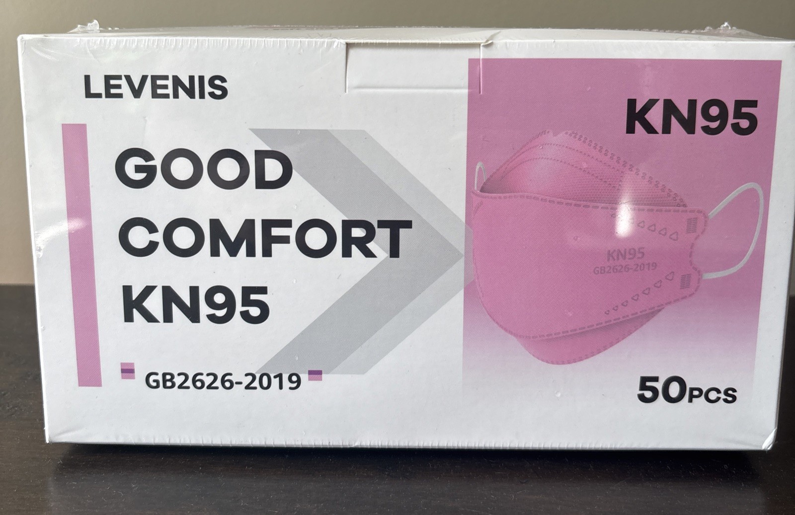 LEVENIS Good Comfort KN95 Face Masks GB2626-2019 50 pcs Pink